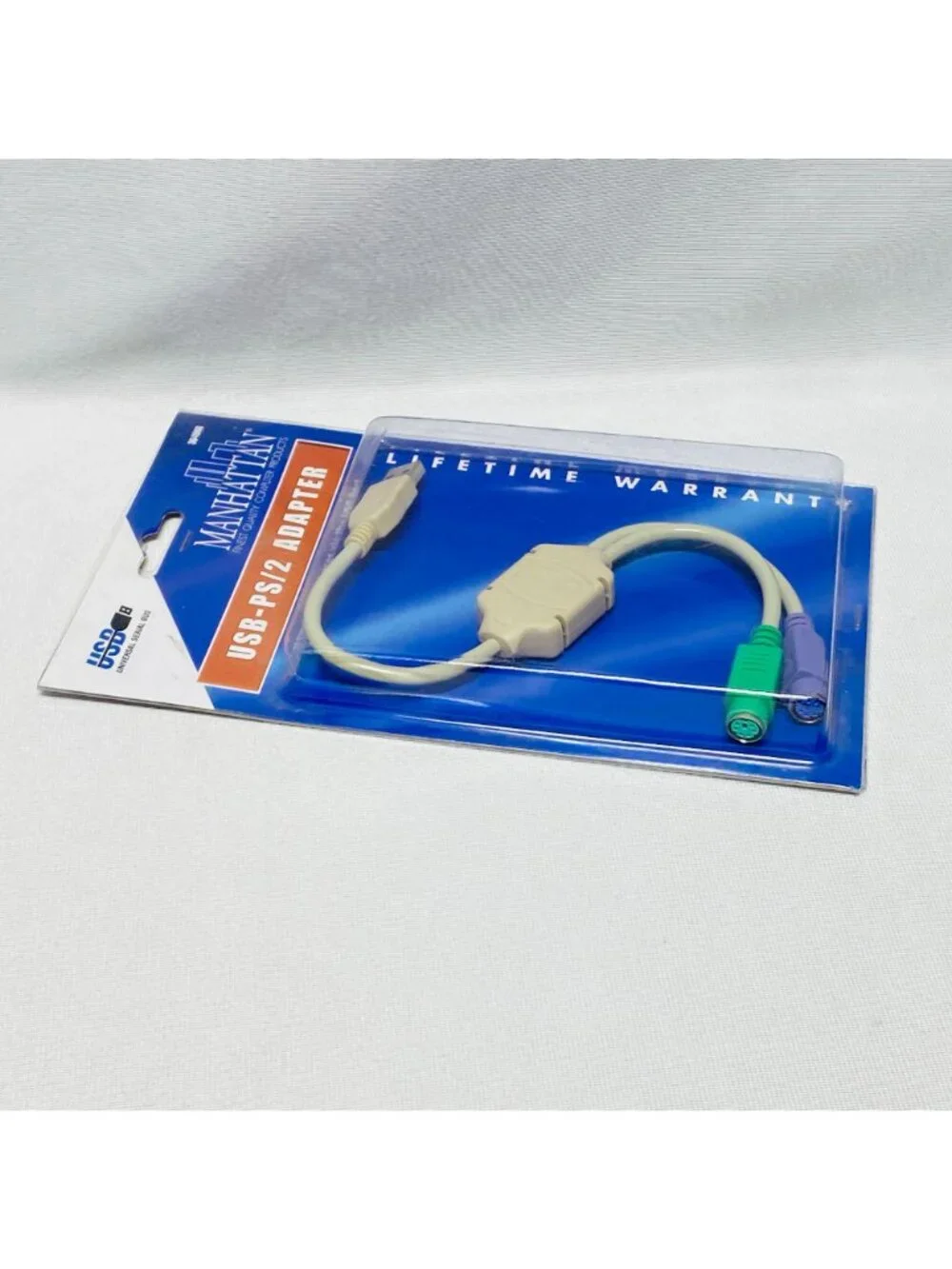 Manhattan USB-PS/2 Adapter For PS/2 Devices To USB Port Model 364966 New
